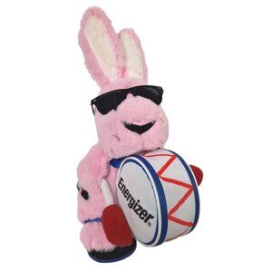 Energizer Bunny Plush 2019 Ad Mascot Soft Pink Retrocore Drum Sunglasses 12"